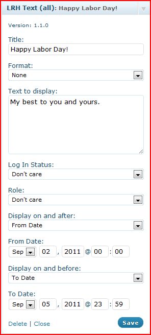 Admin in Easel Theme