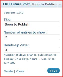 Admin Widget in Easel Theme